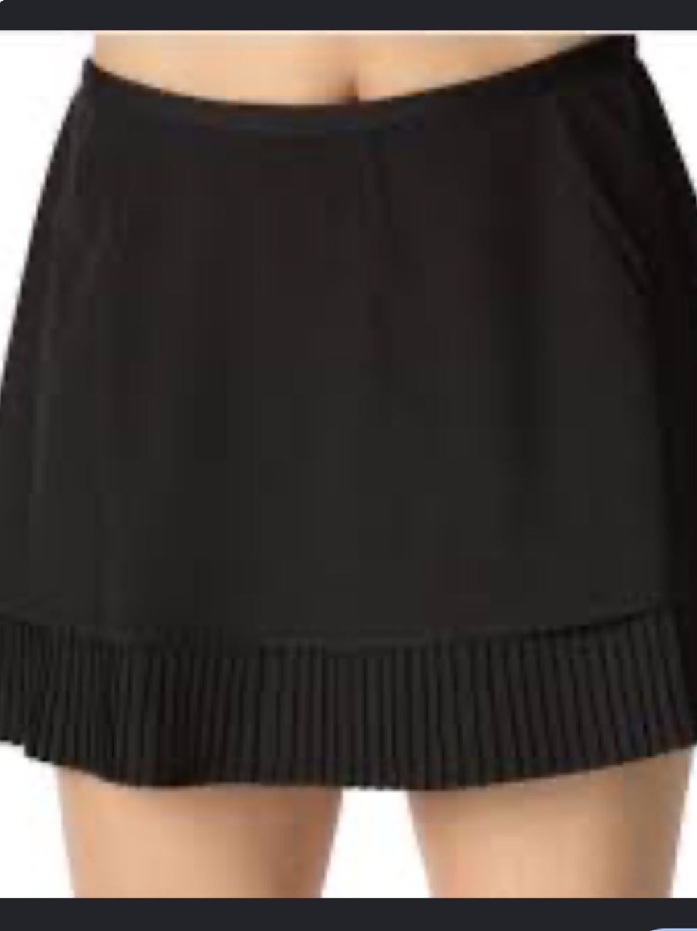 Ibkul Skort crystal pleated Golf Activewear Tennis Skirt Black small EUC